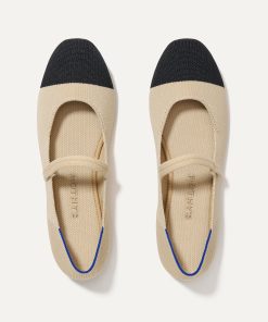 The Square Mary Jane - Cream Captoe
