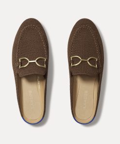 The Double Bit Loafer Mule - Cinnamon Raffia-Knit