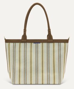 The Lightweight Zip Tote - Sunbeam Market Stripe
