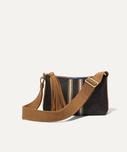 The Casual Crossbody - Coffee Market Stripe