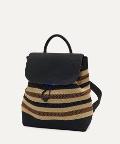 The Cinch Backpack - Mocha Stripe Crochet