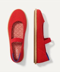 The Cruiser Mary Jane - Poppy Raffia-Knit