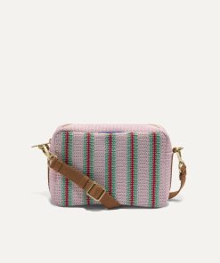 The Crossbody Camera Bag - Watermelon Market Stripe