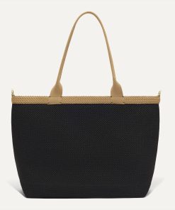 The Lightweight Zip Tote - Black Espresso Open-Knit