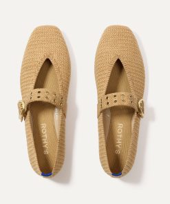 The Max Buckle Mary Jane - Tan Woven