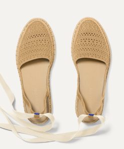The D'Orsay Espadrille - Camel Crochet