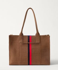 The Classic Tote - ReVelvet™ Cinnamon Stripe